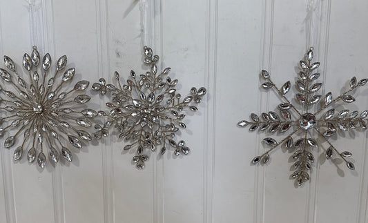 Snowflake / Large Jewelled Ornament. 30% off