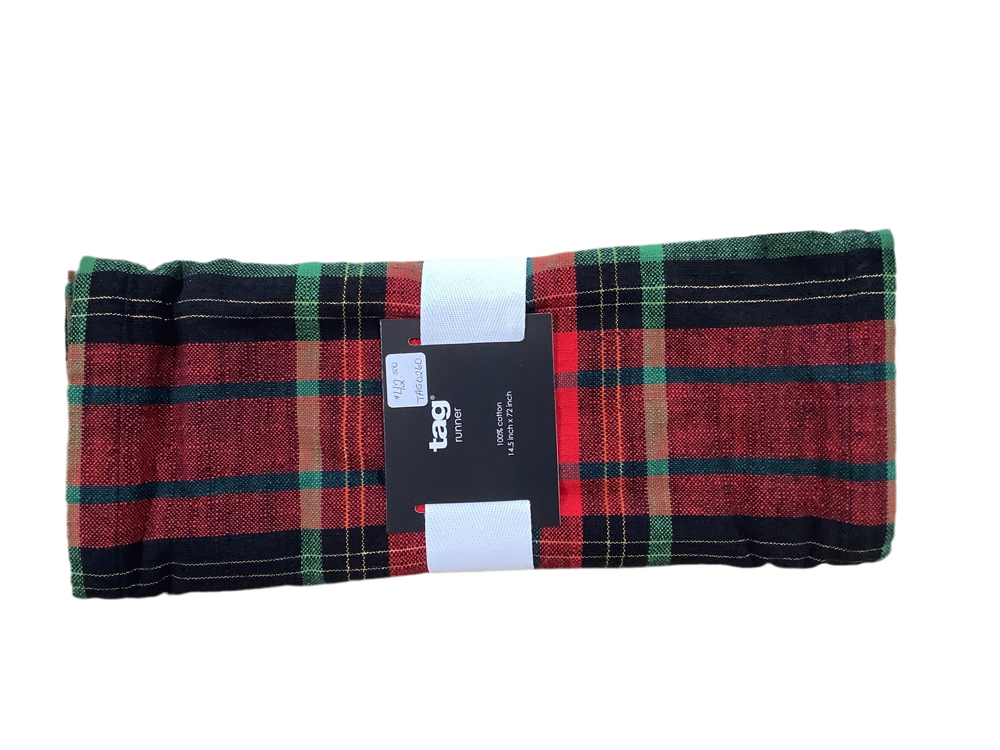 TAG0260 Runner Christmas Red Plaid