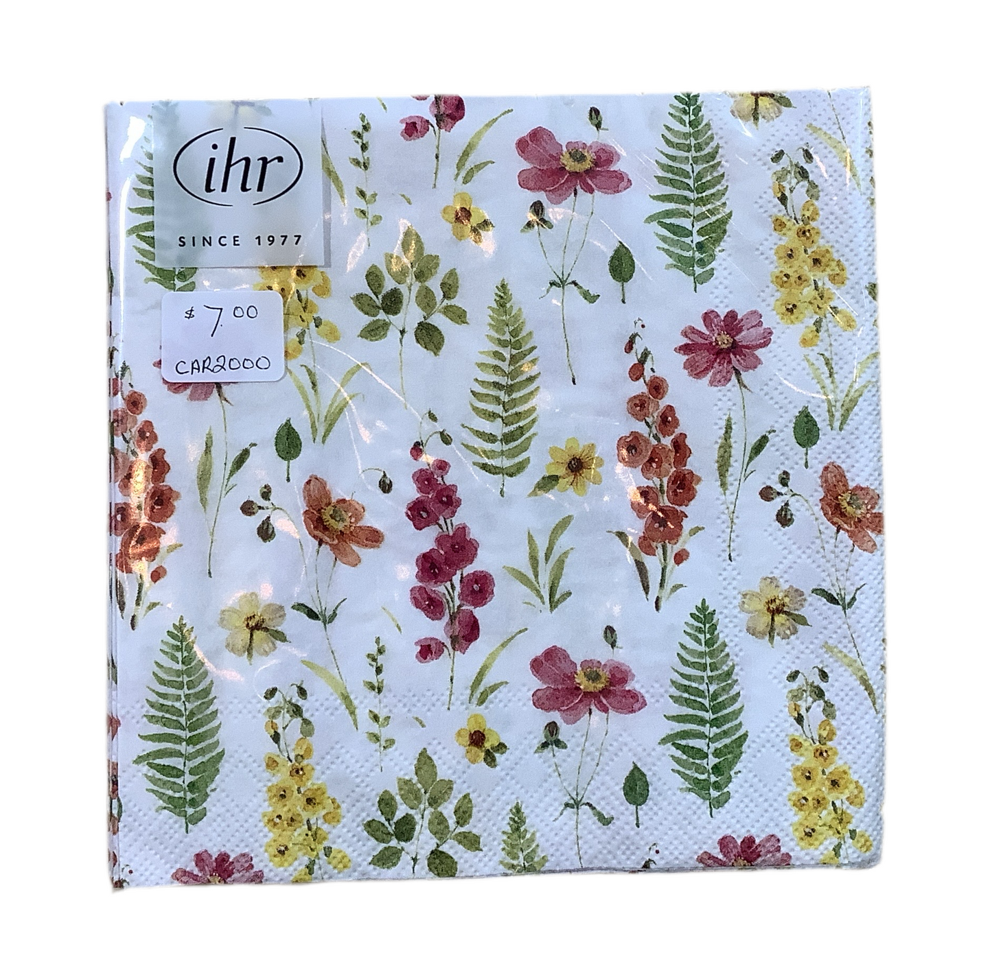 CAR2000 Lunch Napkin / Pink Flowers