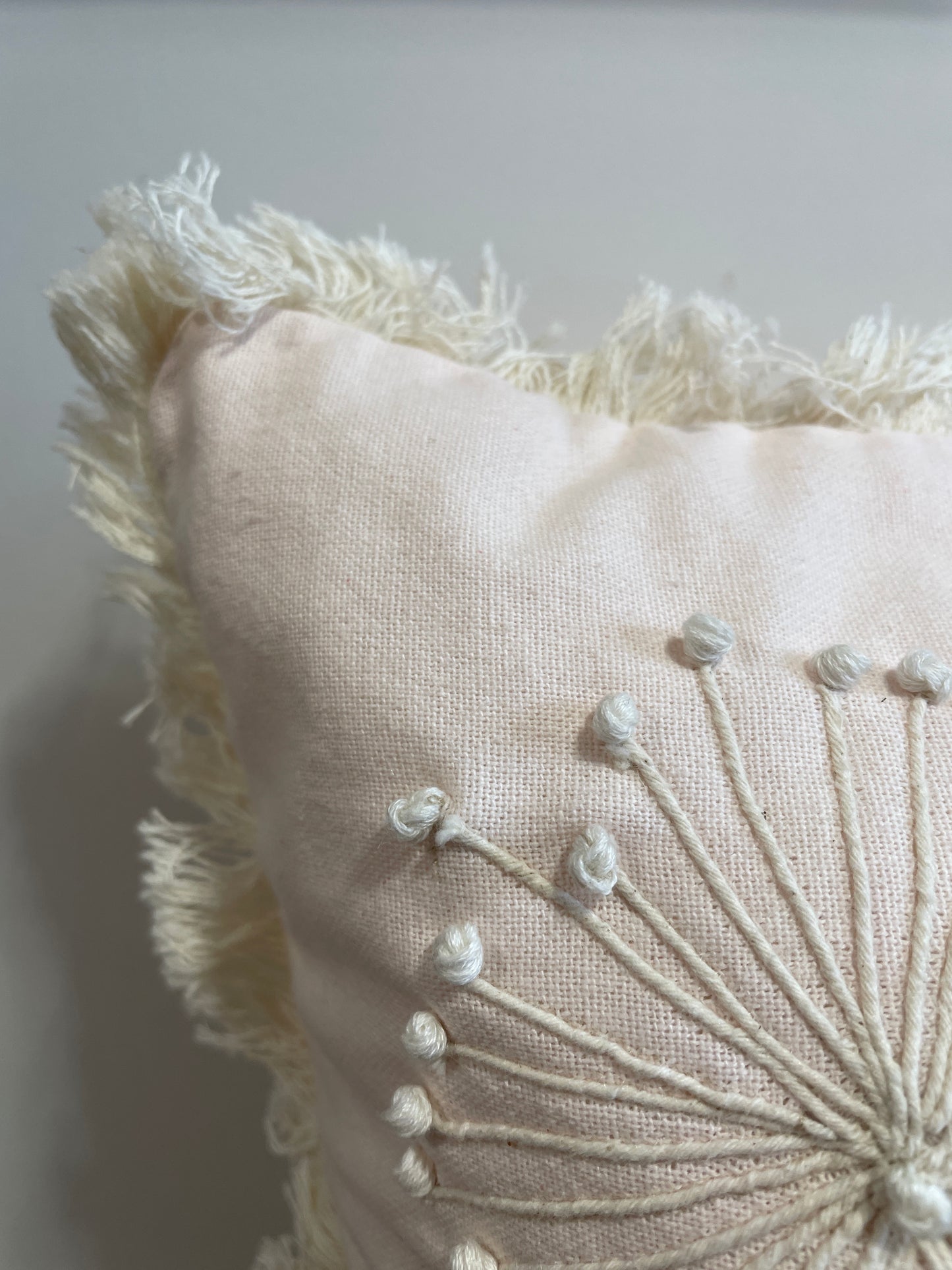 FPIMT113 Pink Cushion w/ cream design