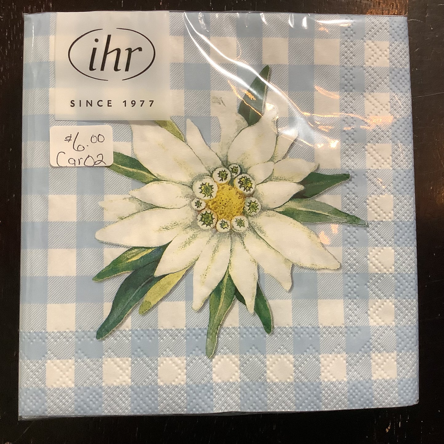 CAR6469 Cocktail Napkins / Edelweiss and Gentian