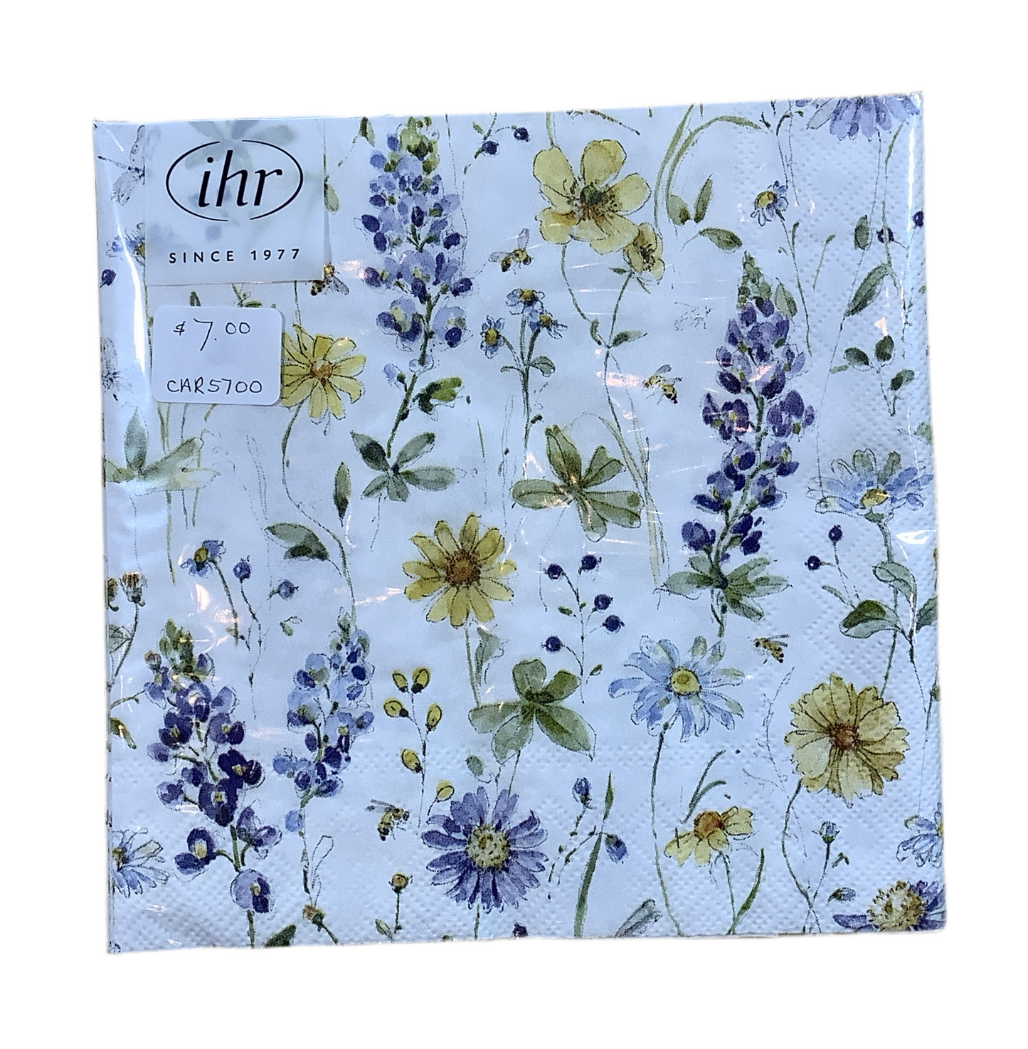 CAR5700 Lunch Napkin / Blue Flowers