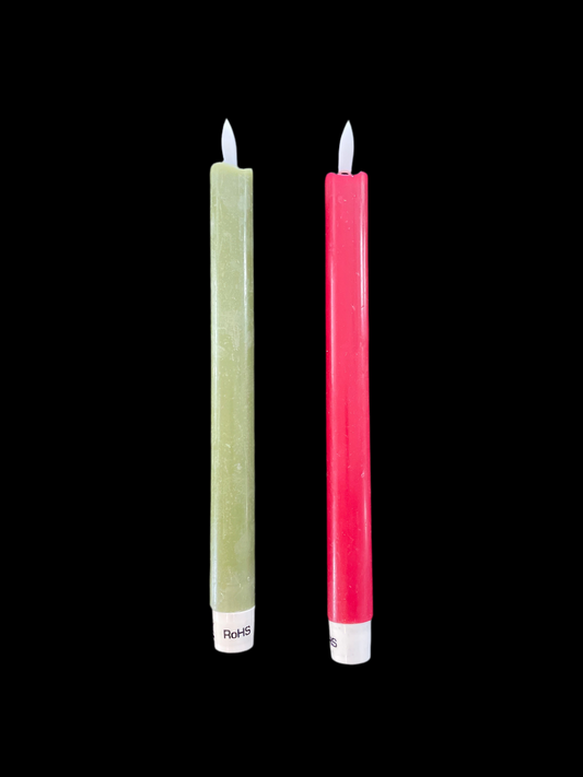 Taper Candles / Green or Red
