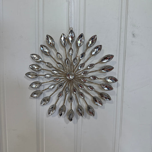 Snowflake / Large Jewelled Ornament. 30% off