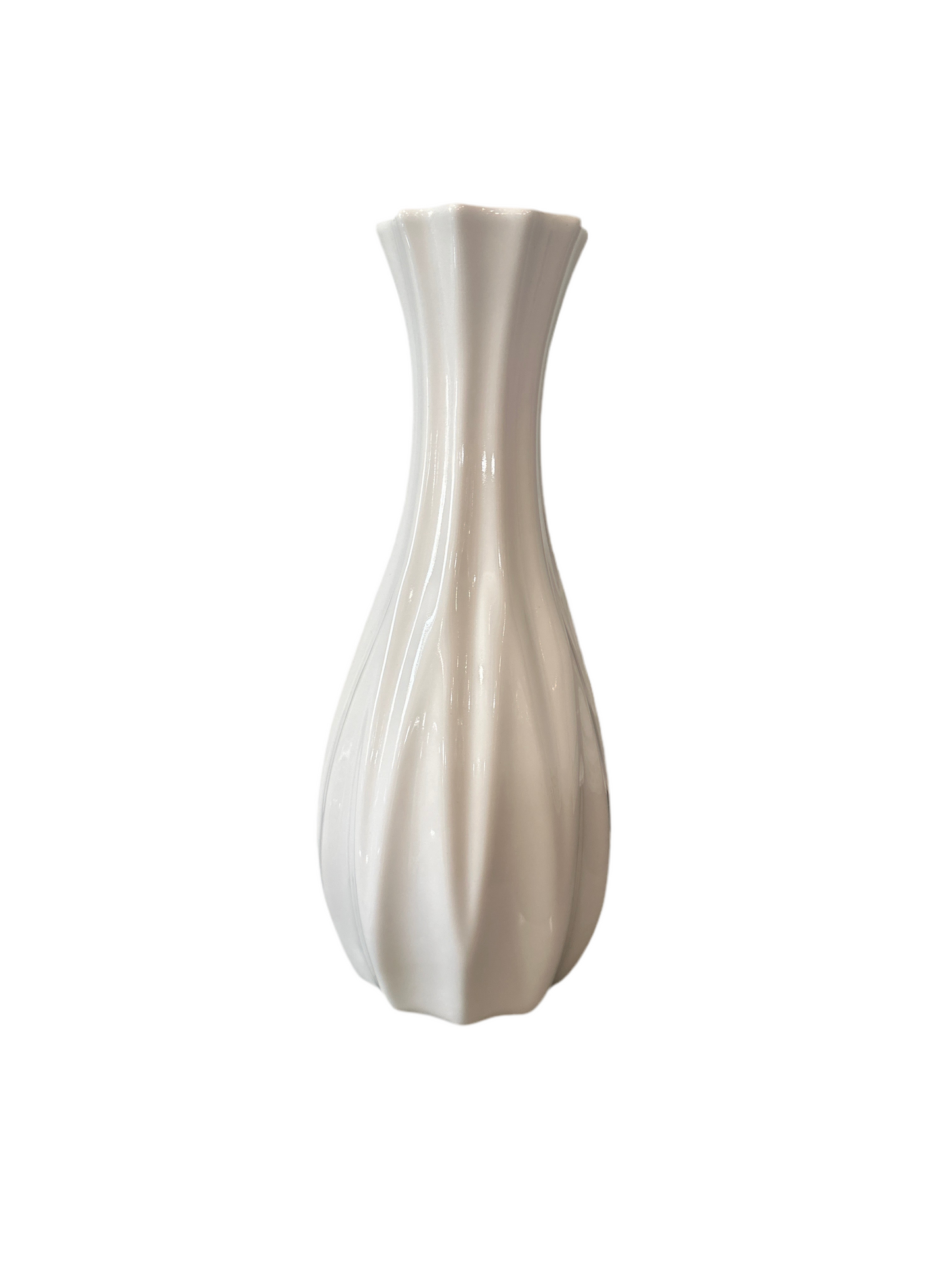 HS11- vase / tall / white / glazed gloss