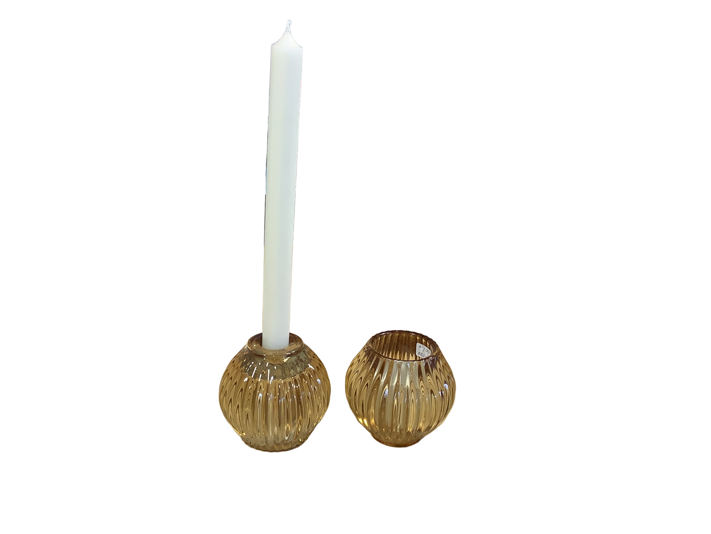 AB1737 Amber votive holder