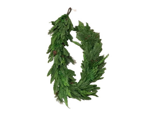 CMC016 Real Touch Mixed Evergreen Garland