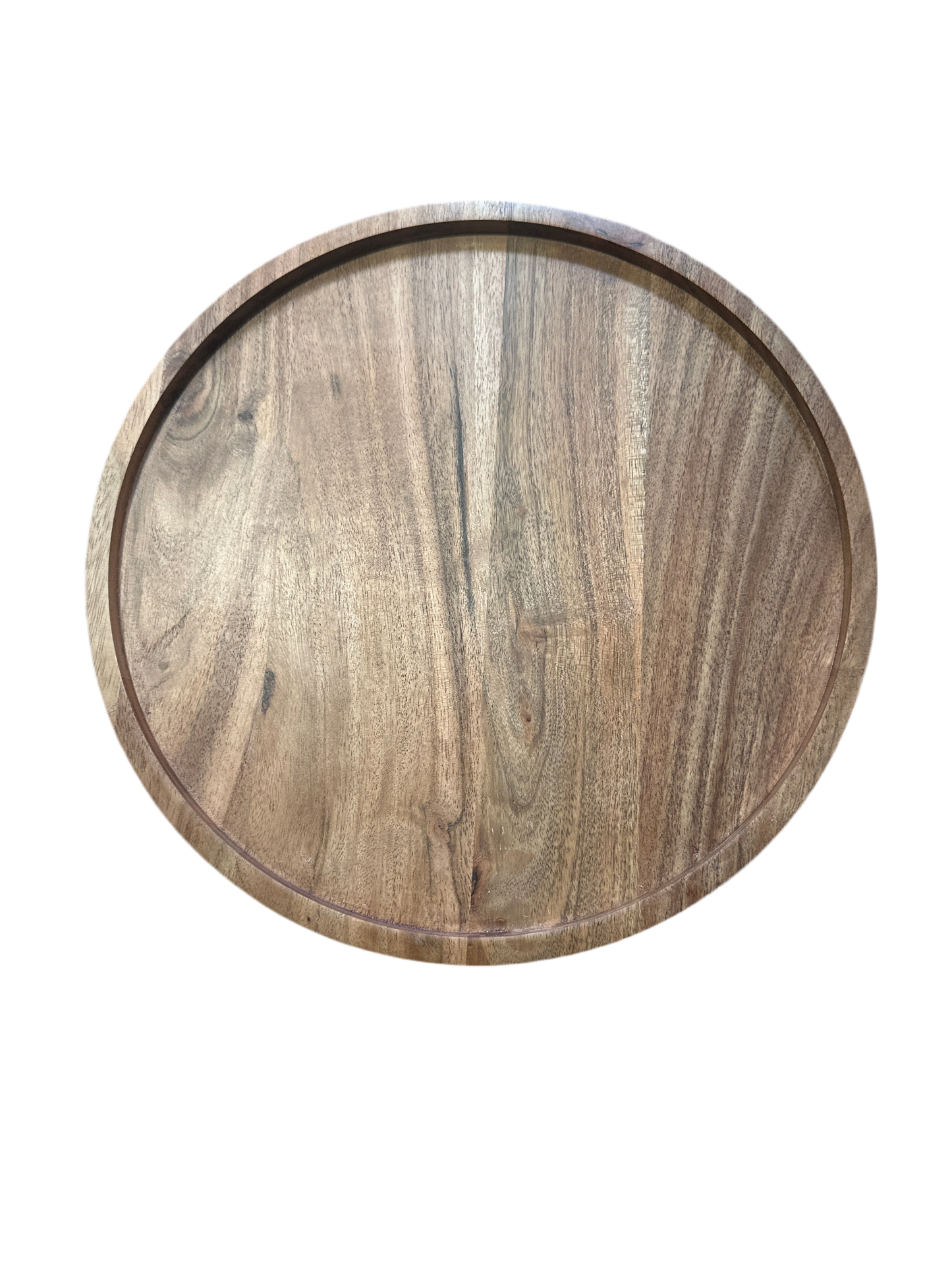 IND1438-Round Wood tray