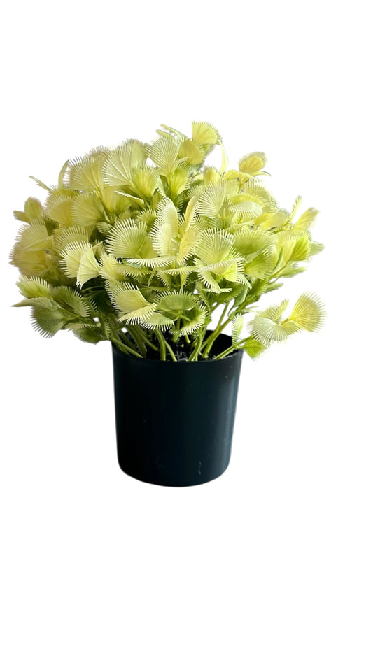 Nos1721- yellow/green potted plant ( faux)