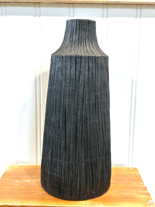 Vase/ black etched line 16” (TT4268B)