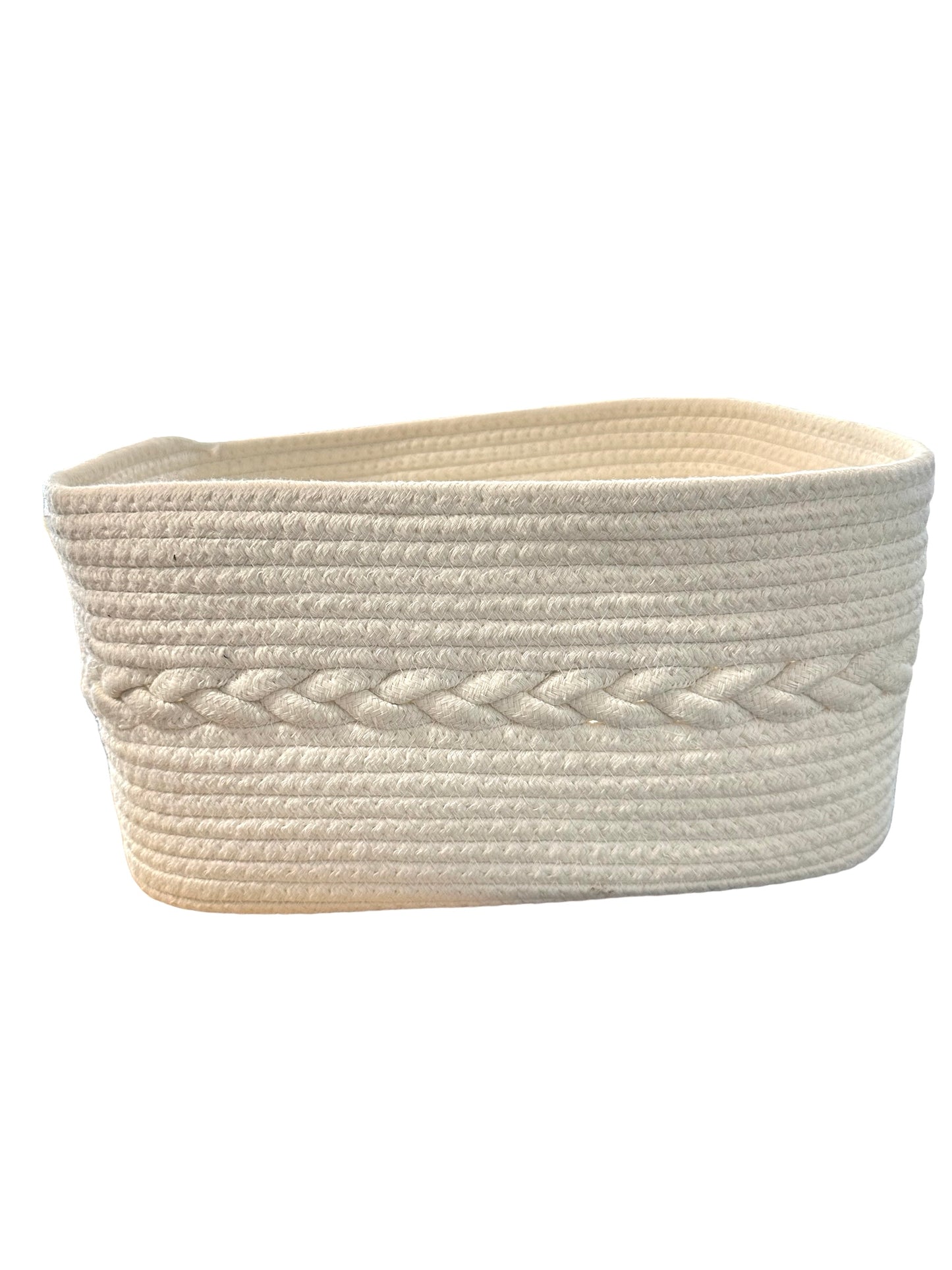 ATT6114L - basket / white / weave motif