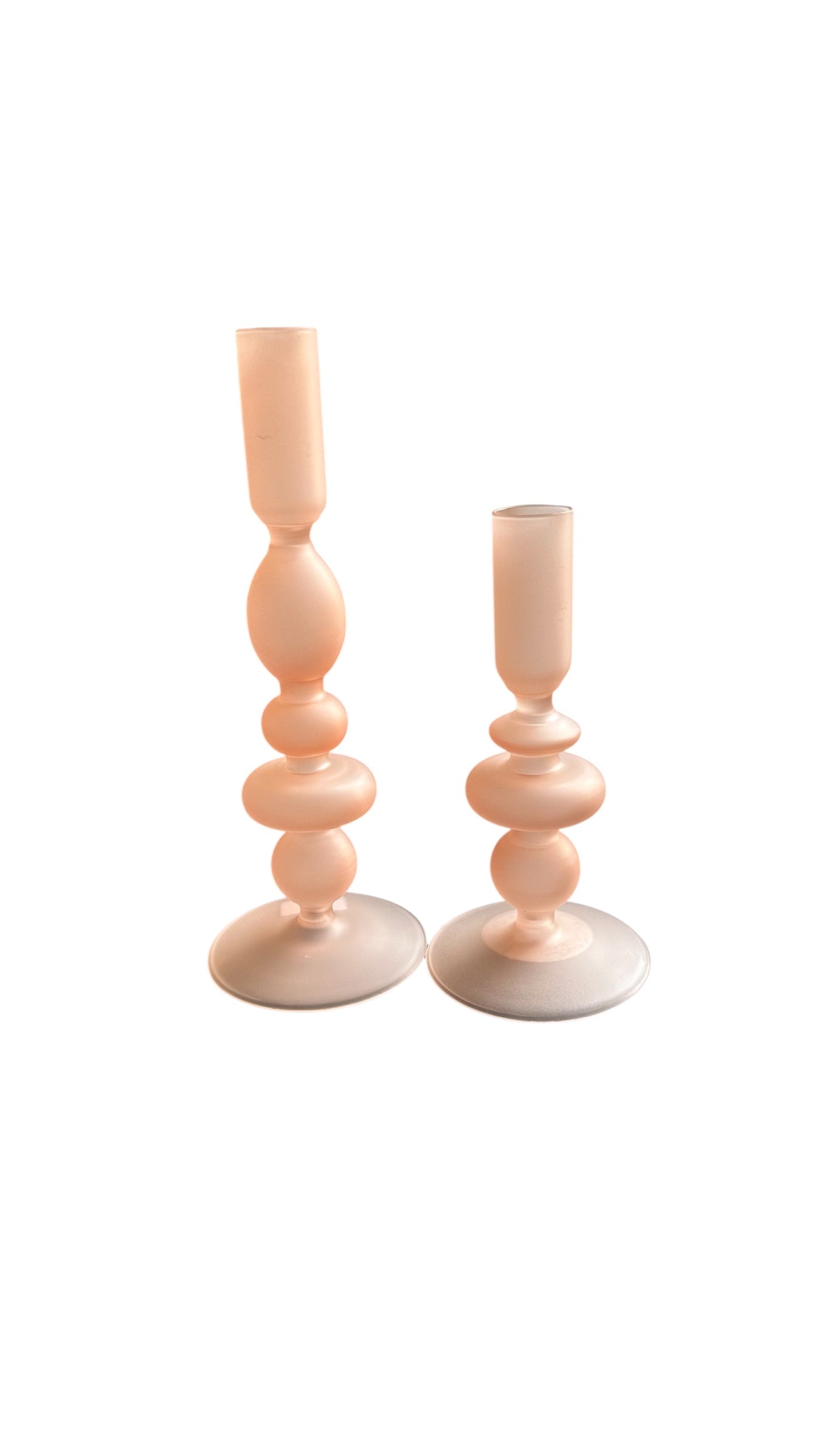 Candle holder / frosted blush