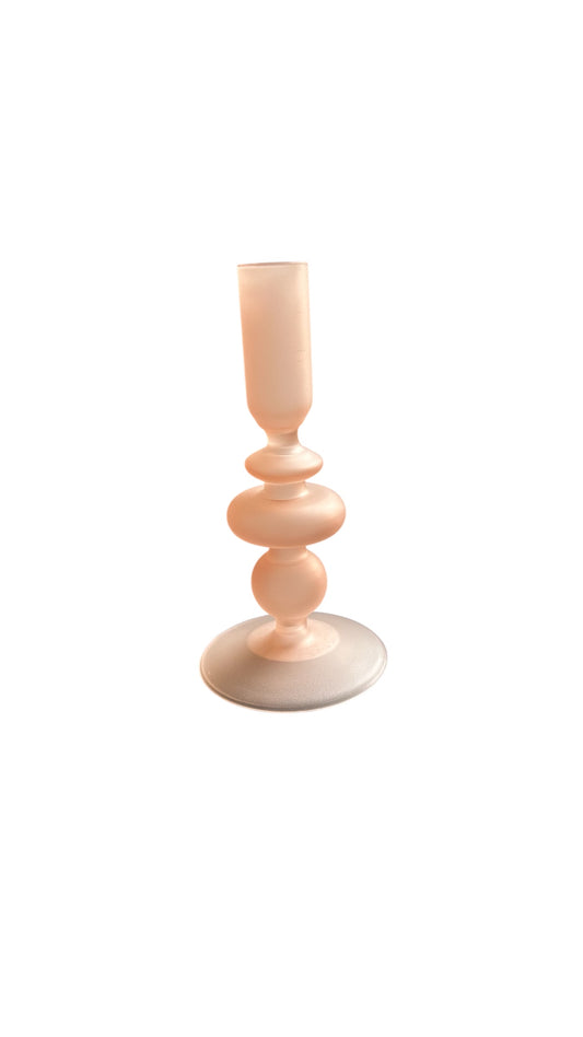 Candle holder / frosted blush