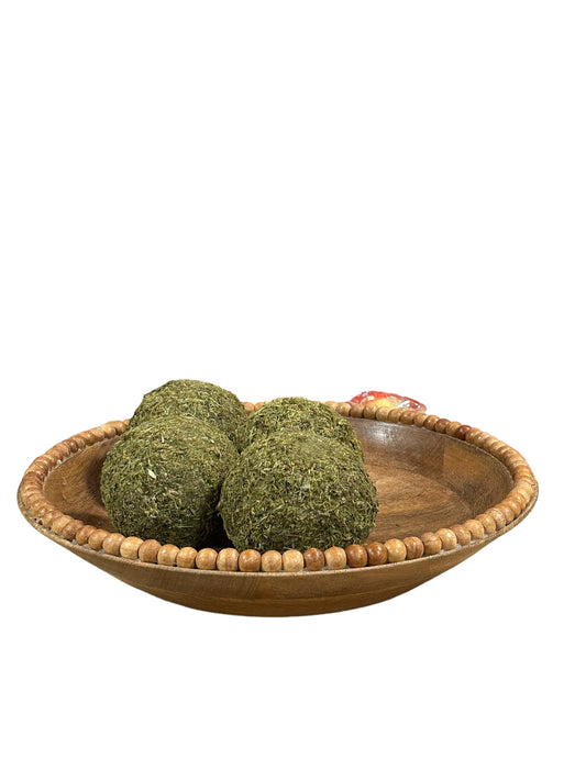 DH226S Wood Beaded Bowl