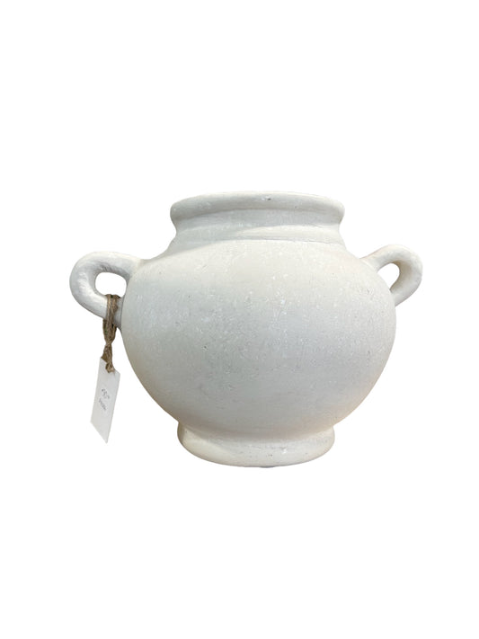 P41006 White Vase with handles