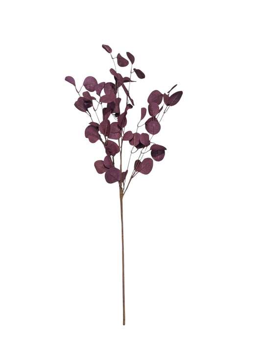 P70404- Eucalyptus branch / burgundy