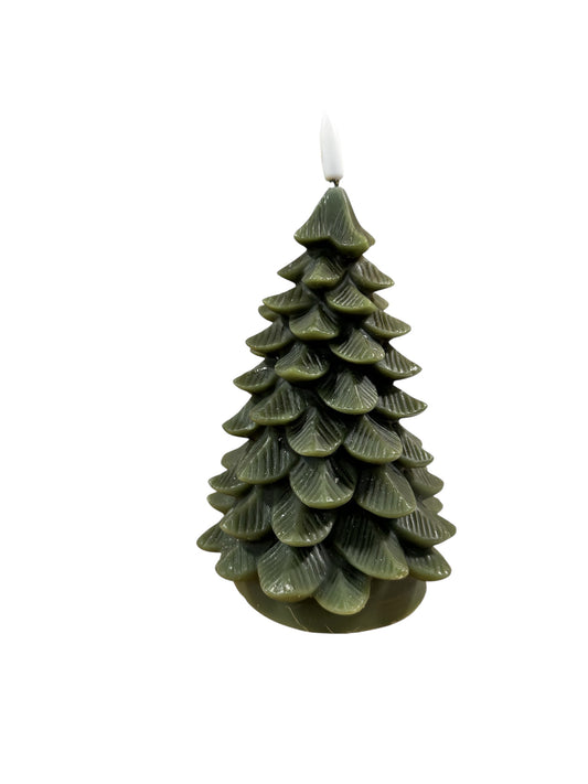 Pine Tree LED Candle/ green