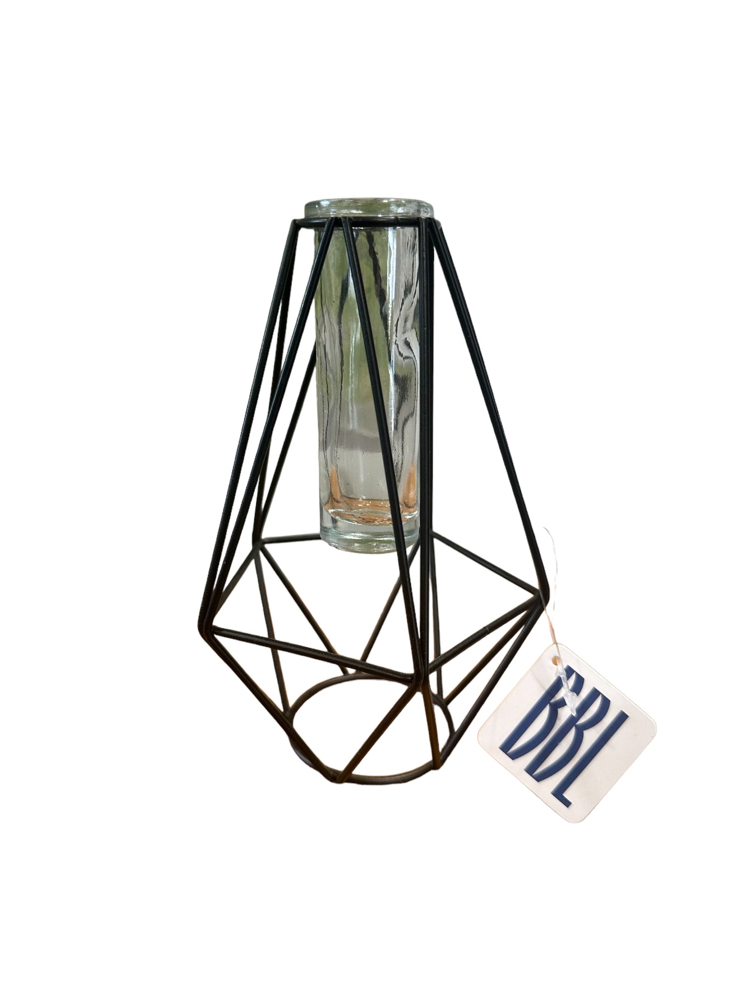 BBL6091 - Vase/geometric/black wire / tube