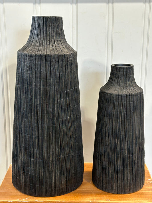 Vase/ black etched line 16” (TT4268B)