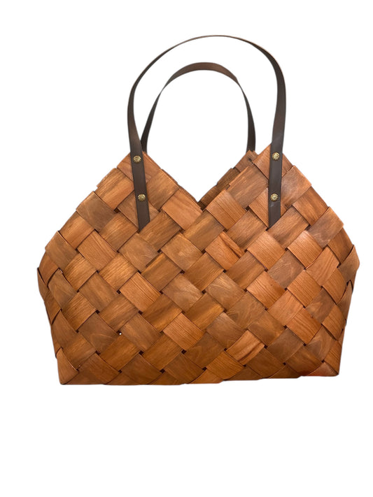 P2062-Braided Basket w/ leather handles