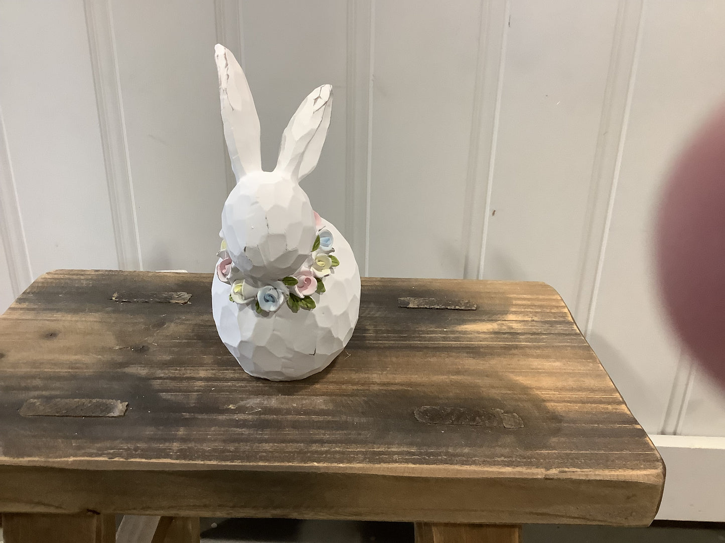 RAZ1140 -Bunny w/ Floral Neck Wreath