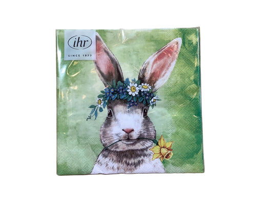 CAR6520 Lunch Napkins/ Bunny Green