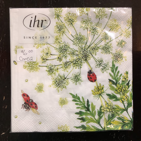 CAR7000 Cocktail Napkins / Ladybirds