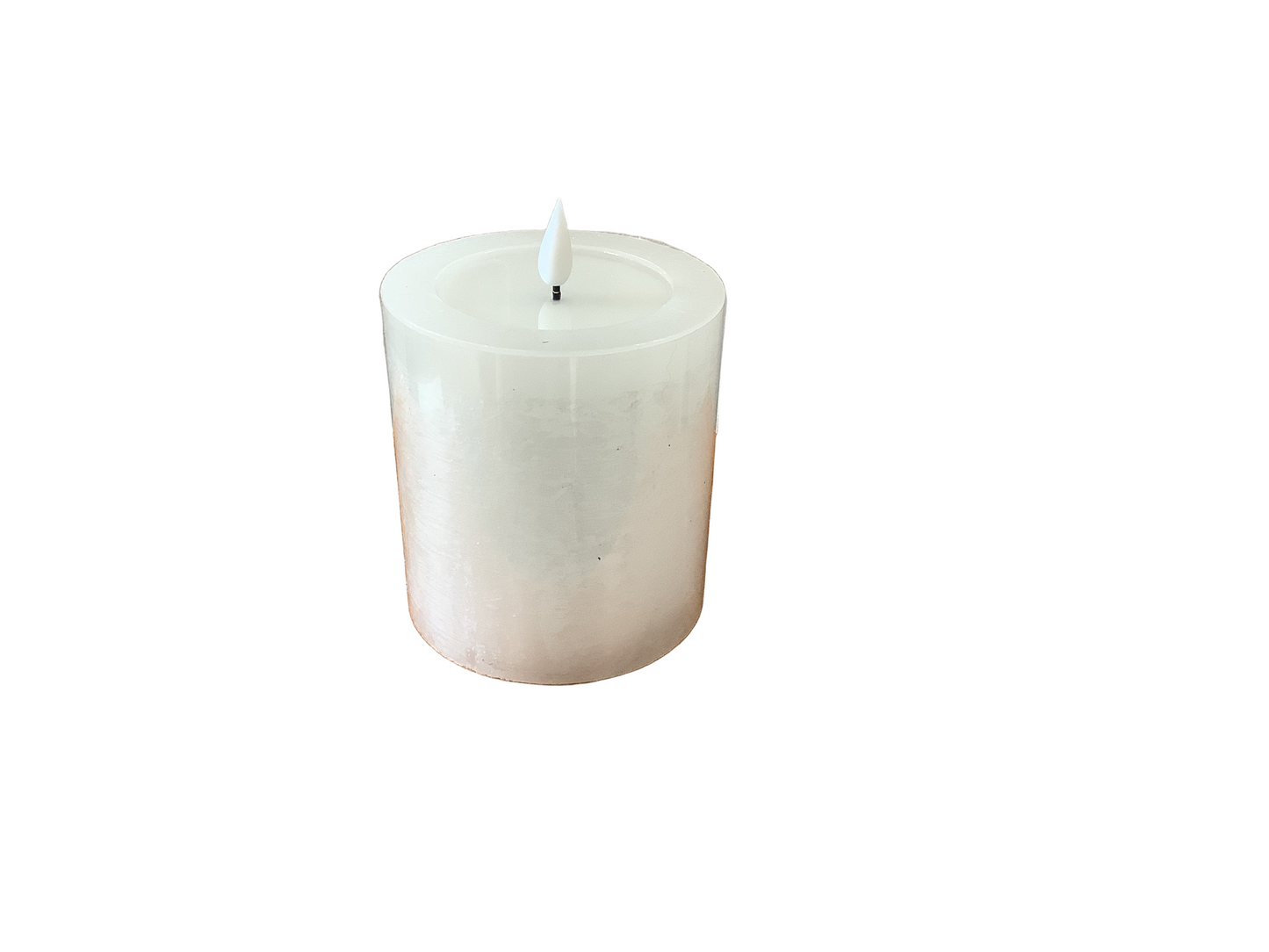 White Pillar Candles/LED