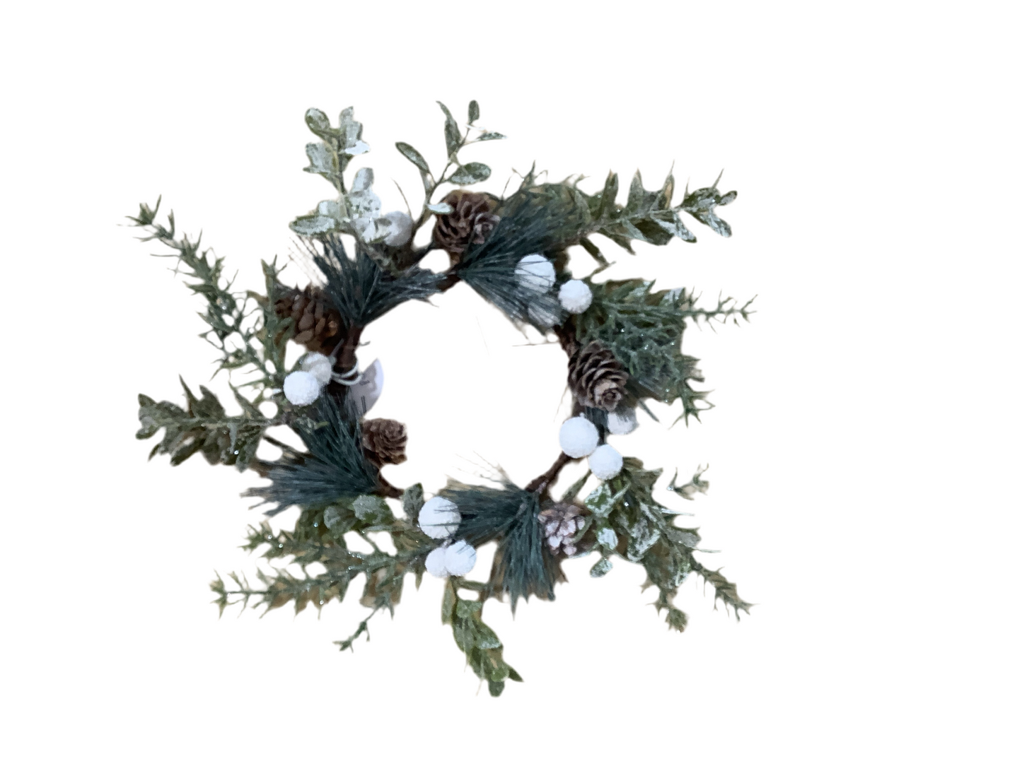 P0217 Candle Ring w/White Berries