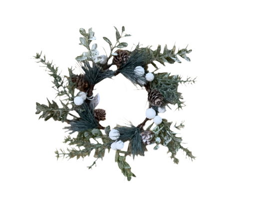 P0217 Candle Ring w/White Berries
