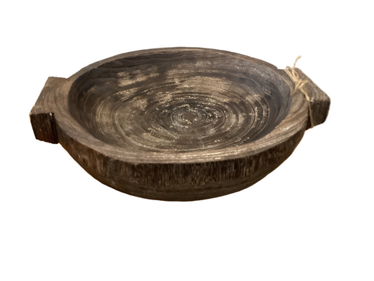 BBL547 Wood Bowl w Handles