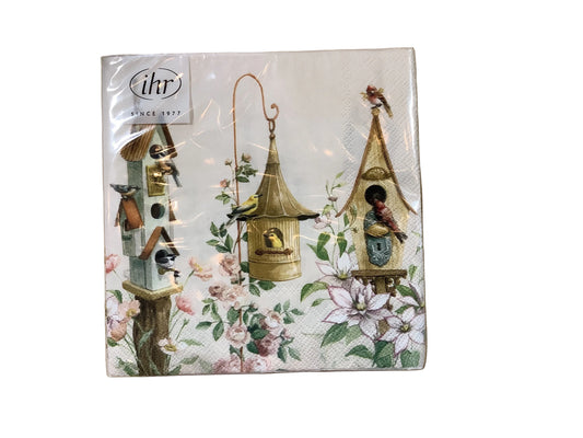 CAR2560 Lunch Napkins/3 Bird Houses