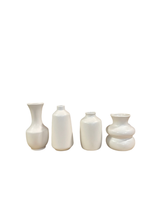 Bud Vases/ white