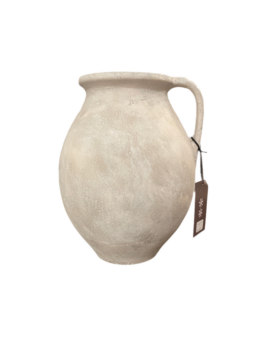 IND3021 Vase/ White Terracotta