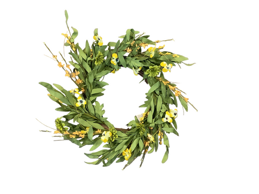 TEL3162 Wreath /Spring/ Yellow