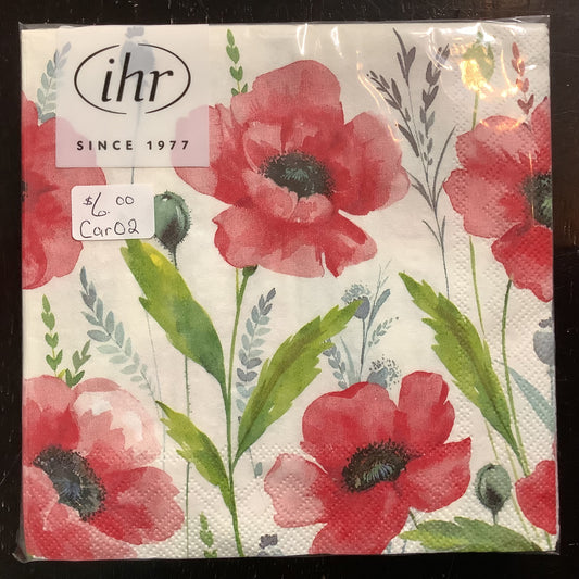 CAR5660 Cocktail Napkins / Mohana Poppy