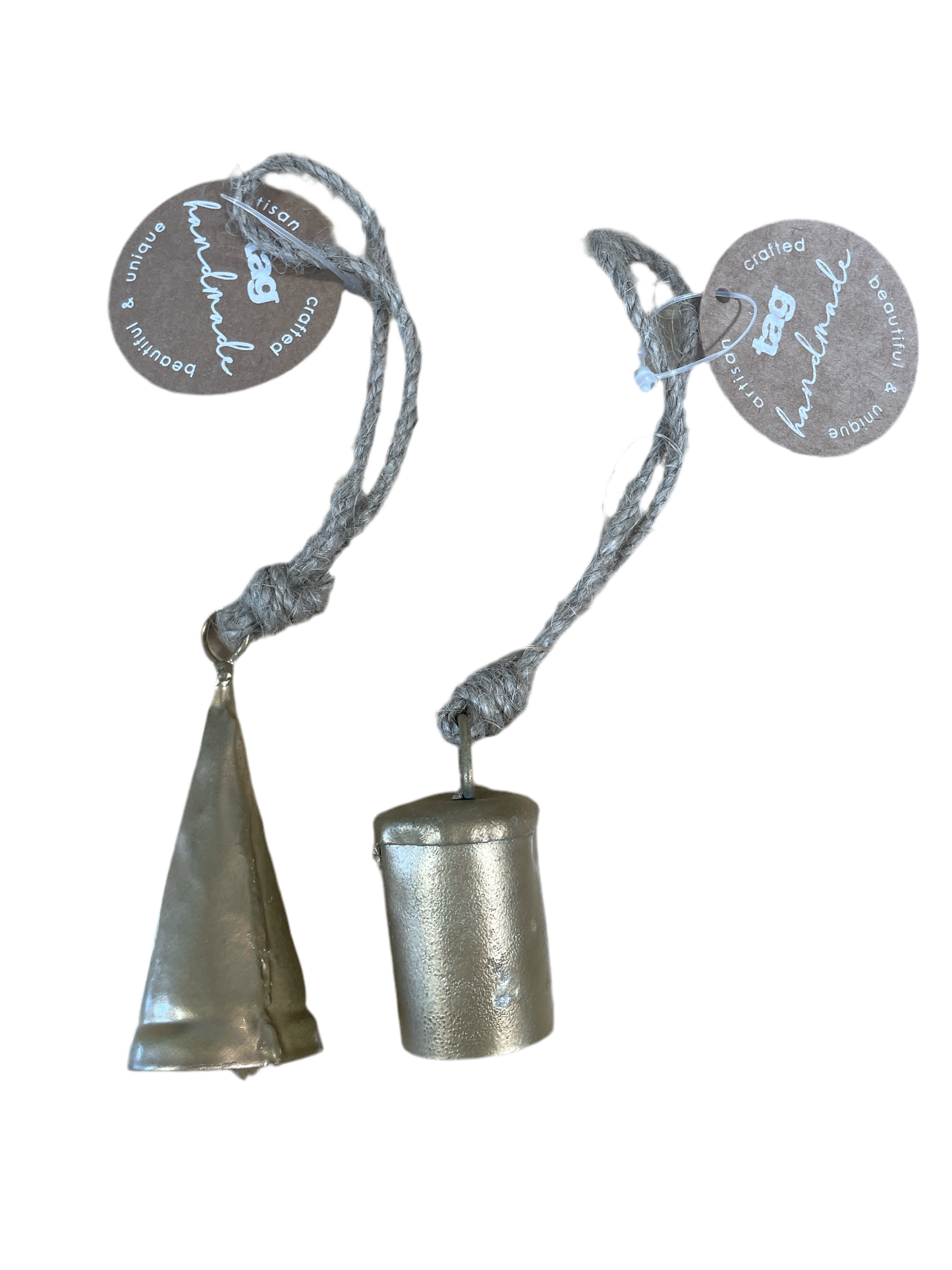 TAG4882  Mini Hanging Antique Gold Bells