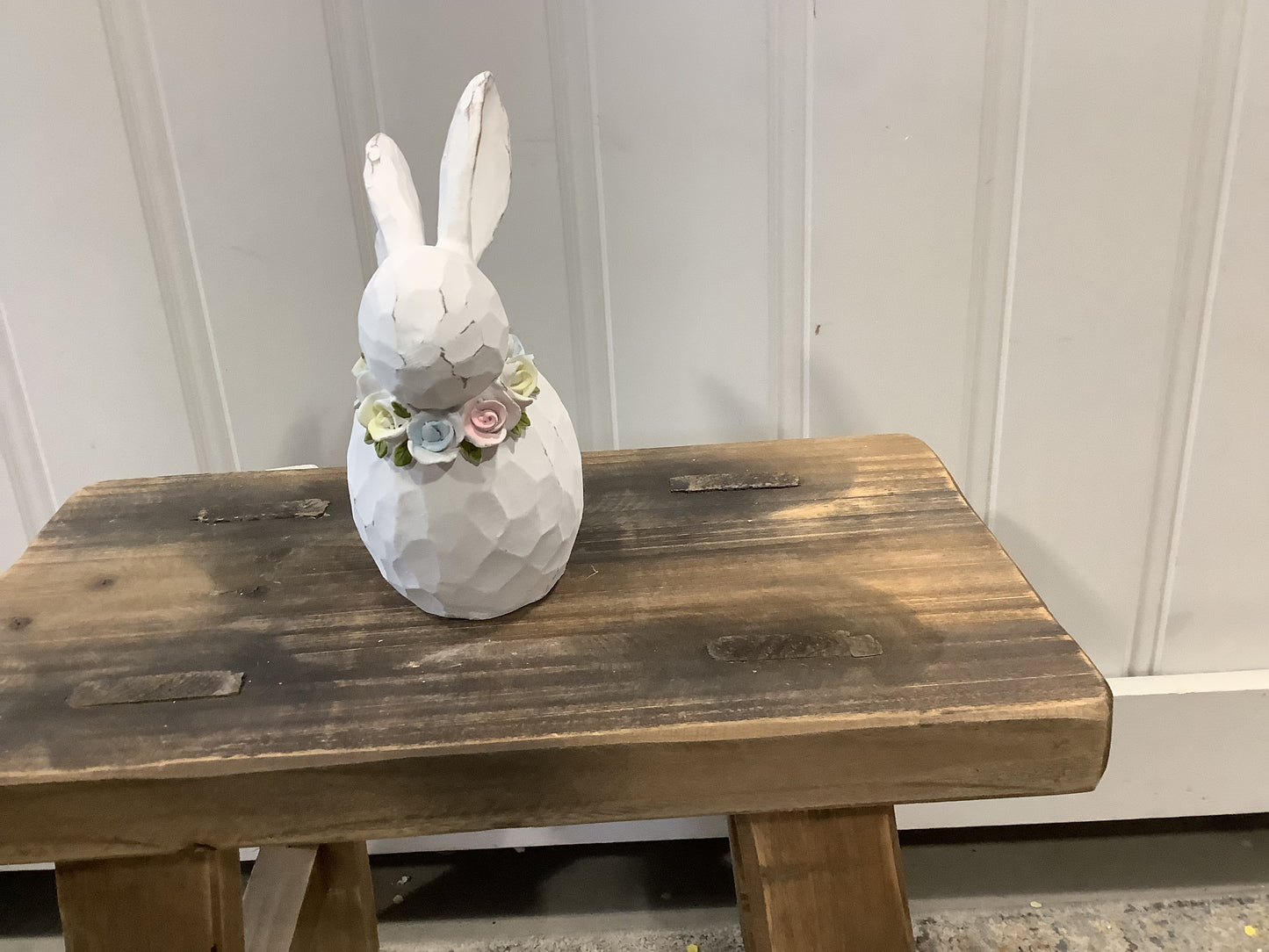 RAZ1140 -Bunny w/ Floral Neck Wreath