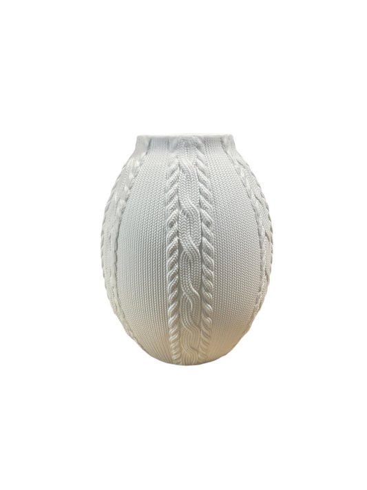 AB5702- vase / white / curvy