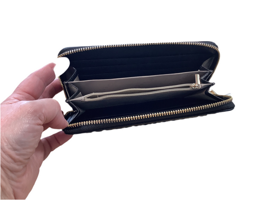 Jen2595BK Wallet with Whipstitch