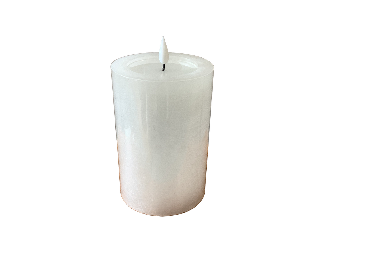 White Pillar Candles/LED