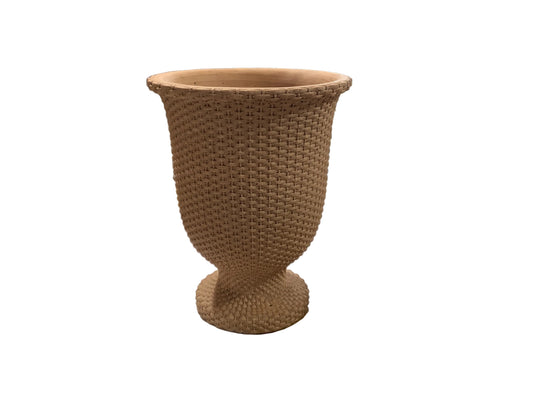 BBL4109 Basketweave Urn Tall/Cement