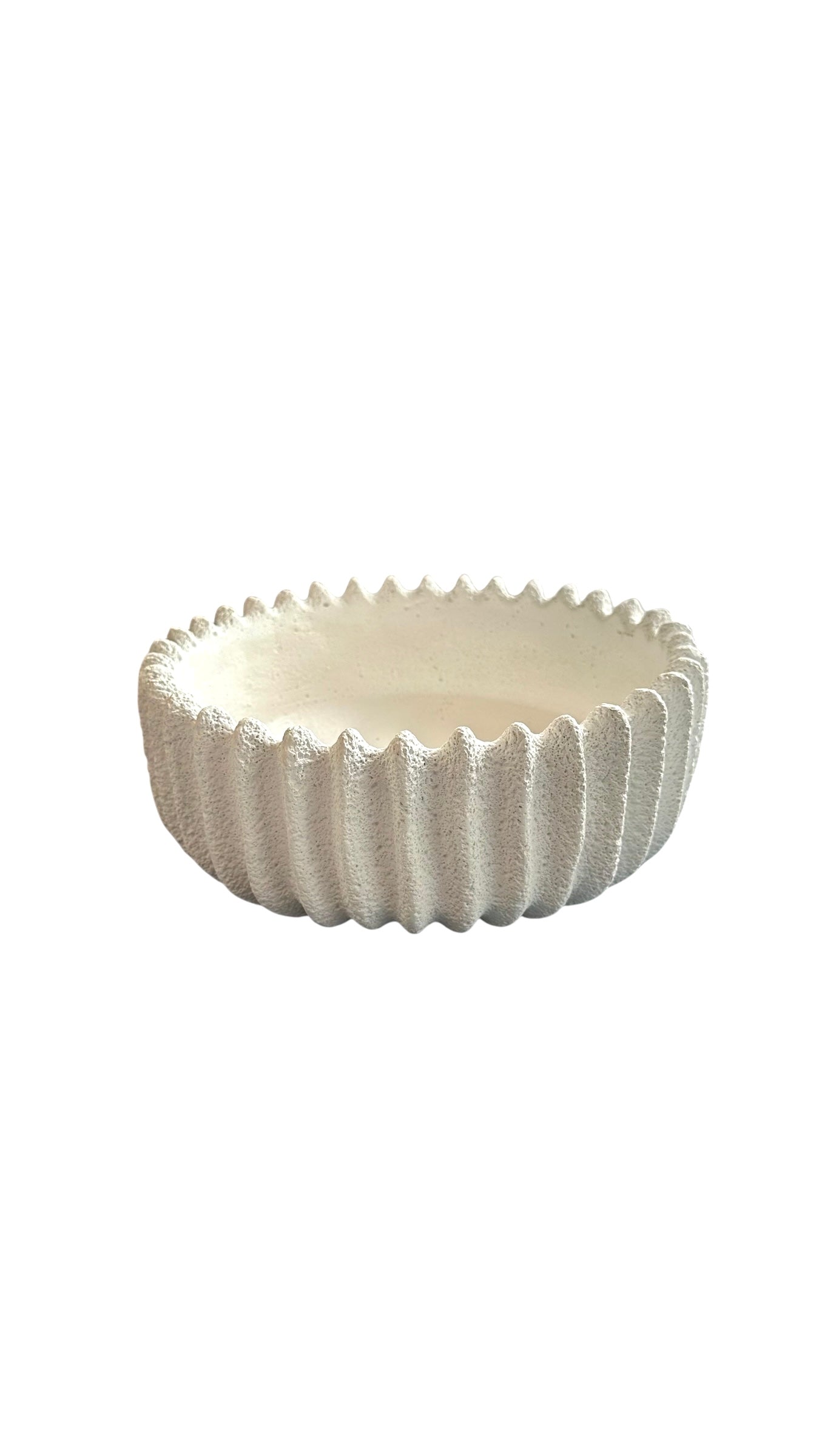 Nos5195- Bowl/ fluted white