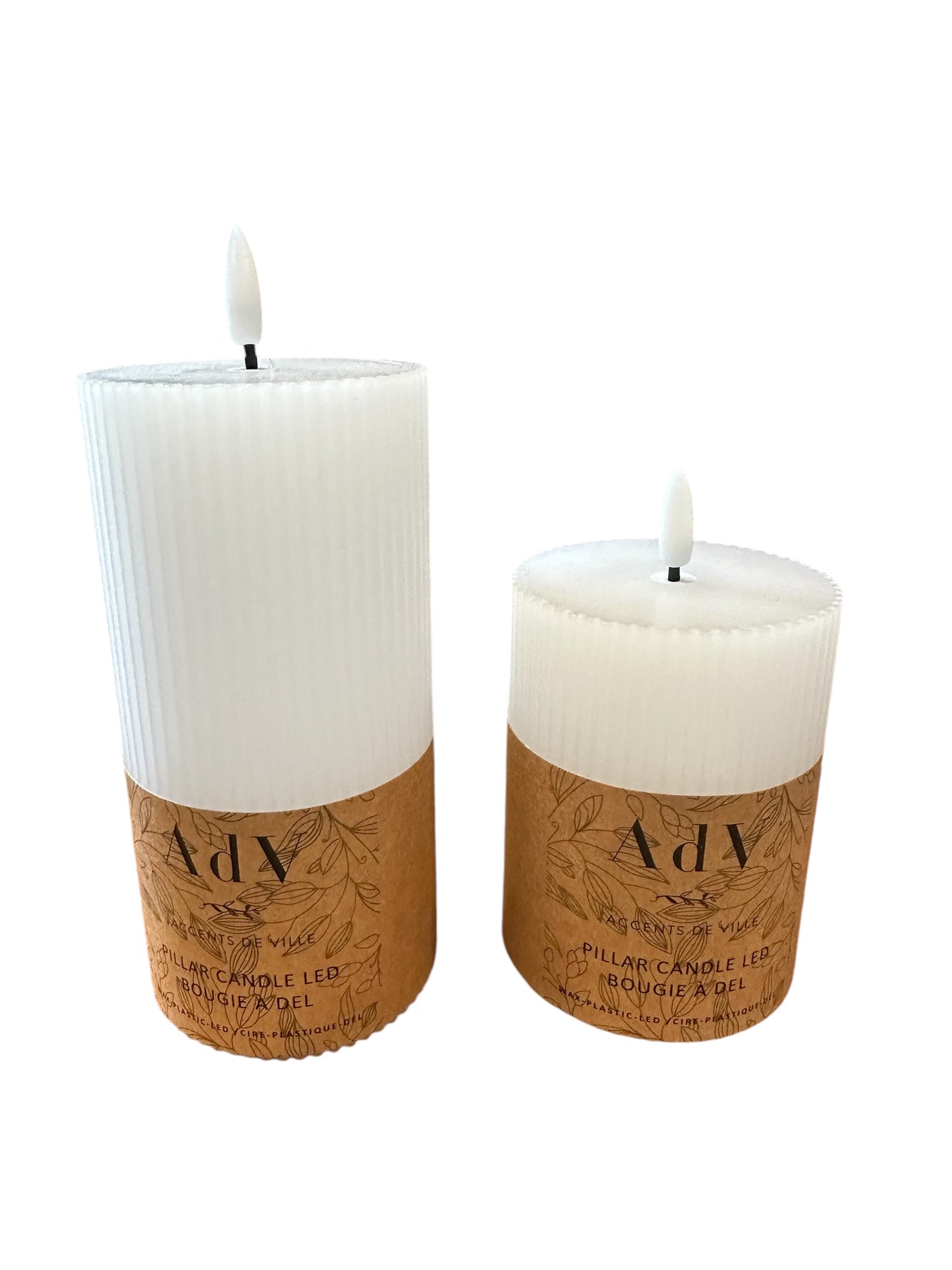 Pillar Candle / Ribbed  P0450/0451