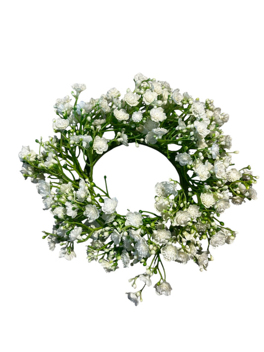 FL3009- Baby’s Breath candle wreath