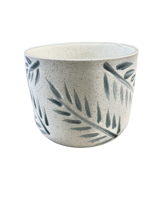 HOF2700 Pot/Blue Leaves