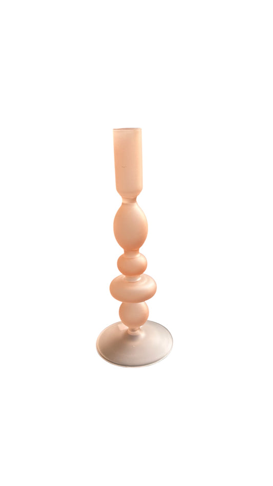 Candle holder / frosted blush