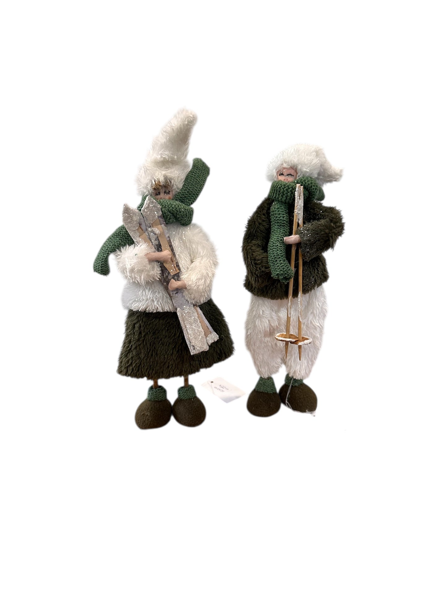 Skiers / White & Green