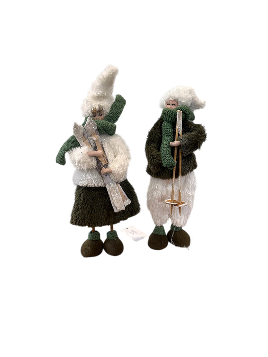 Skiers / White & Green
