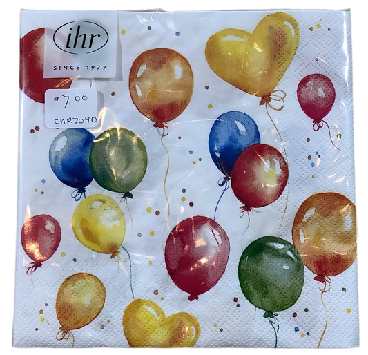 CAR7040 Lunch Napkin/ Birthday Baloons